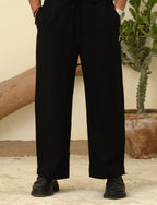 Black Straight-fit Trouser