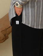 Black Straight-fit Trouser