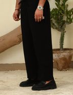 Black Straight-fit Trouser