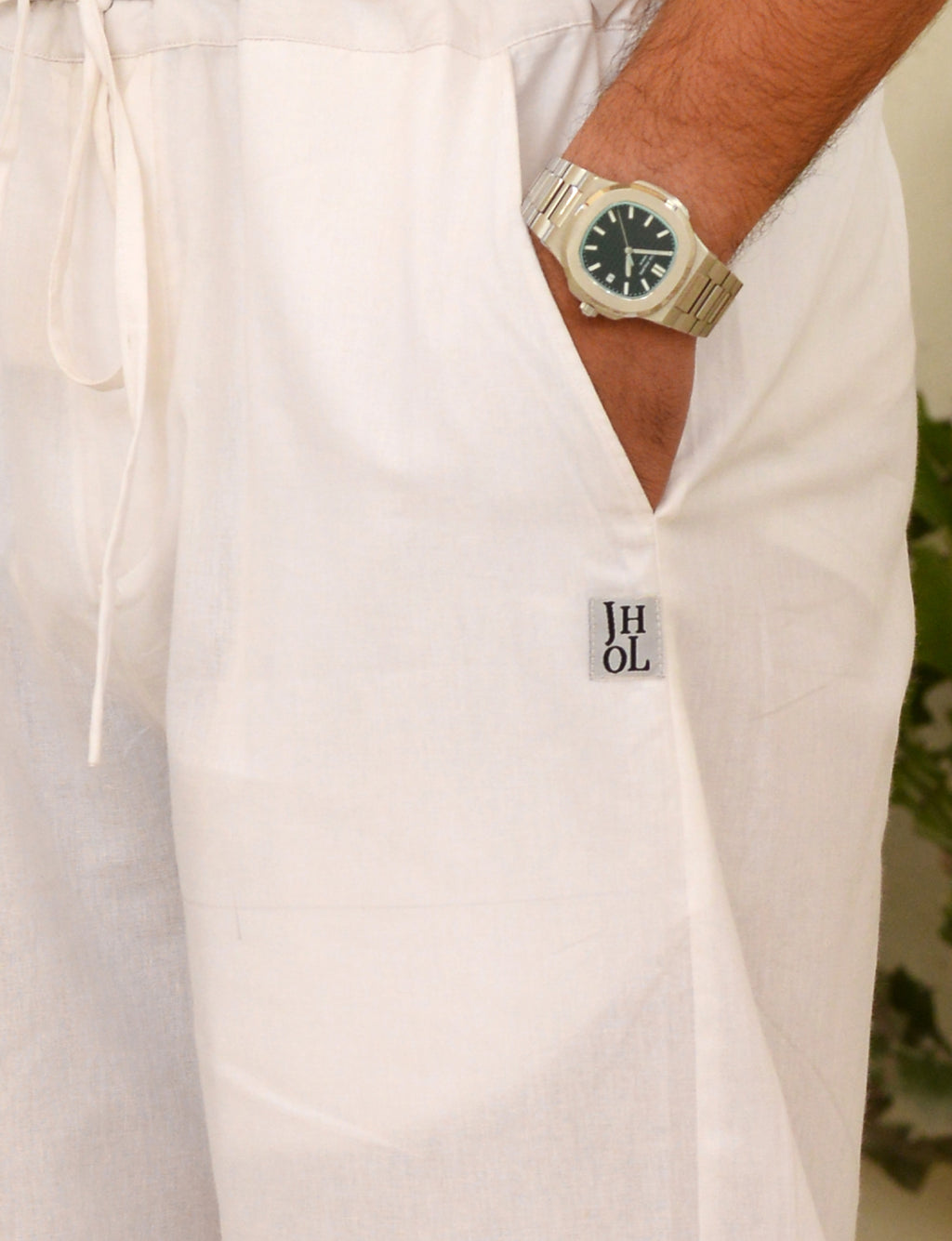 White Straight-fit Trouser