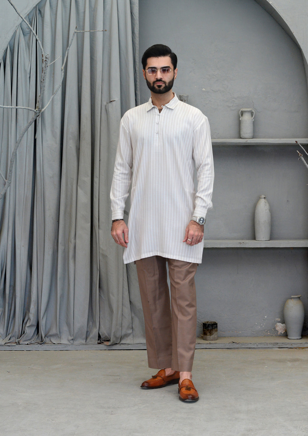 Khaki shirt trouser
