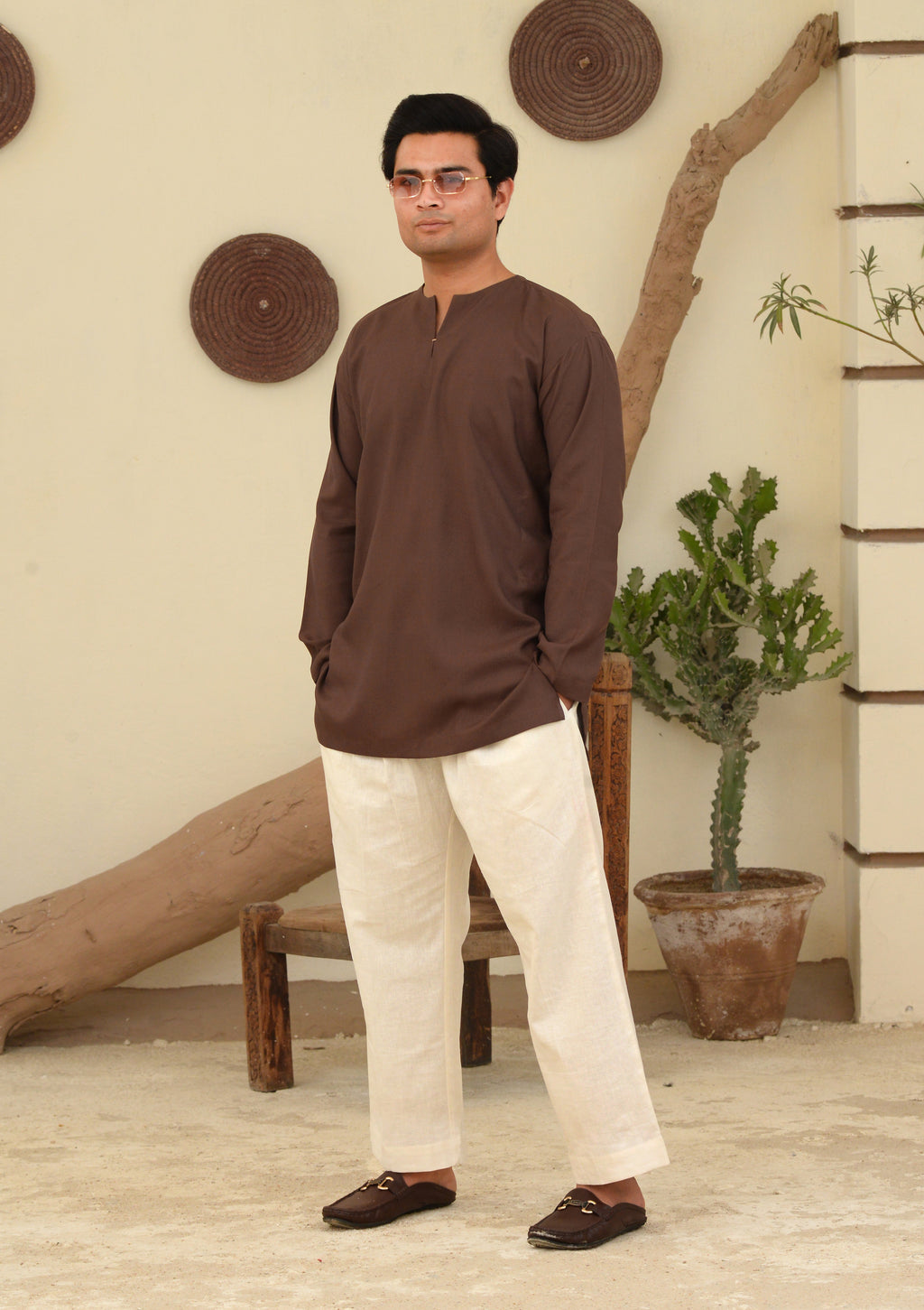 V-Neck Kurta pajama